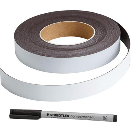 Write-On Magnetic Label, Magnetic, 600" L x 1" W Pryde Industrial Inc.