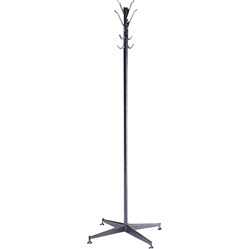 Coat Tree, 60" H, Steel, Black, 8 Hook(s) Pryde Industrial Inc.