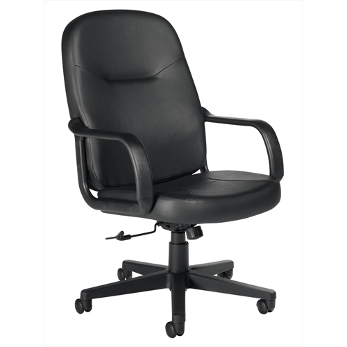 Fauteuil de bureau, Cuir, Noir Pryde Industrial Inc.