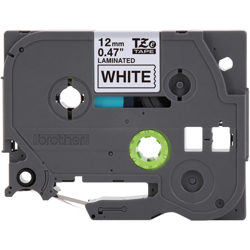 Cartouches de ruban Tze, 12 mm x 26-1/4', Noir sur blanc Pryde Industrial Inc.