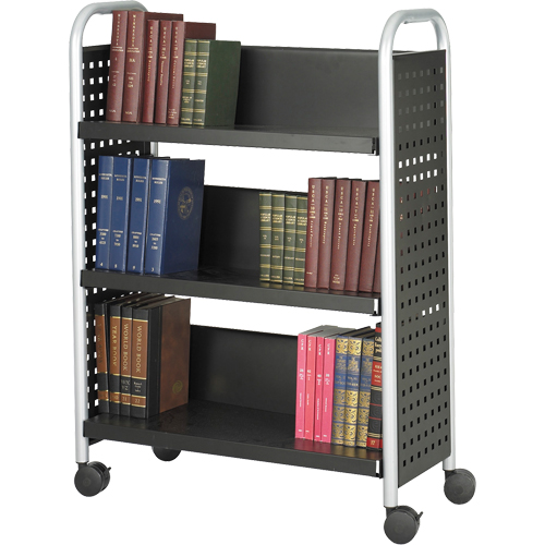 Chariots pour livres Scoot, 200 lb Capacit&eacute;, Noir, 14-1/4" p x 33" la x 44-1/4" h, Acier Pryde Industrial Inc.