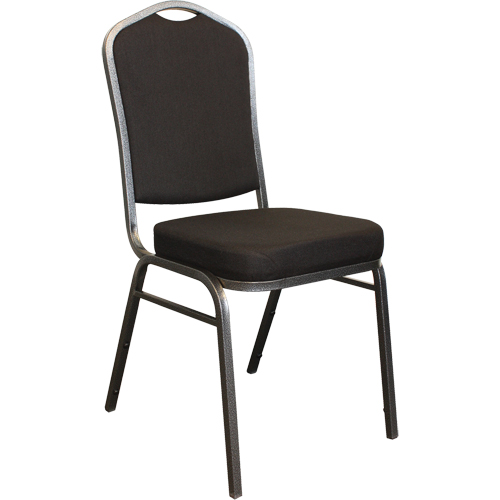 Stacking Chairs, Fabric, 37" High, 275 lbs. Capacity, Black Pryde Industrial Inc.
