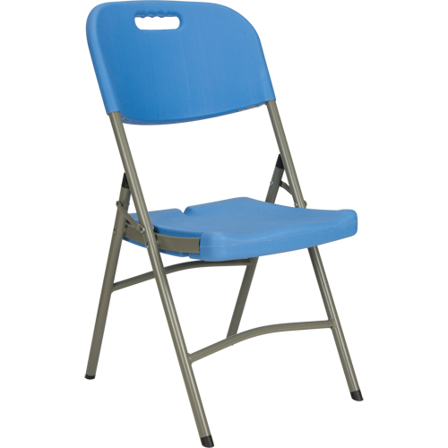 Chaise pliante, Poly&eacute;thyl&egrave;ne, Bleu, Capacit&eacute; 350 lb Pryde Industrial Inc.
