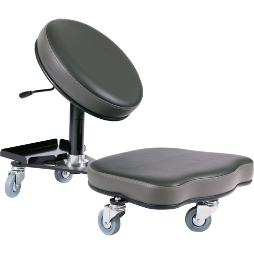 Chaise ergonomique Flex, Vinyle, Noir/gris Pryde Industrial Inc.