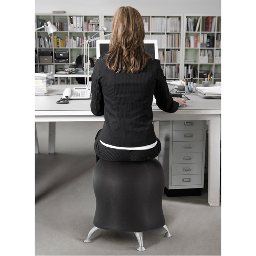 Chaise sph&eacute;rique Zenergy, Tissu, Noir, Capacit&eacute; 250 lb Pryde Industrial Inc.