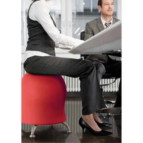 Chaise sph&eacute;rique Zenergy, Tissu, Rouge, Capacit&eacute; 250 lb Pryde Industrial Inc.