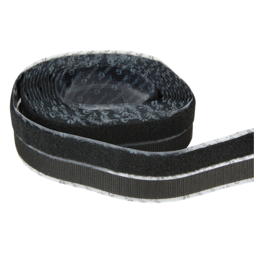 Attache, Boucle et crochet, 15' x 3/4", Adh&eacute;sif, Noir Pryde Industrial Inc.