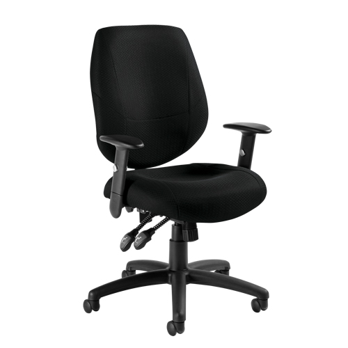 Chaise d'op&eacute;rateur Six 31, Tissu, Noir, Capacit&eacute; 250 lb Pryde Industrial Inc.