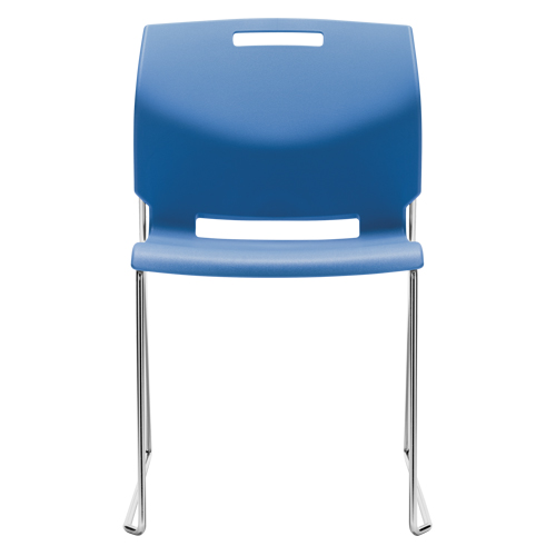Chair, Plastic, 32-1/2" High, 300 lbs. Capacity, Blue Pryde Industrial Inc.