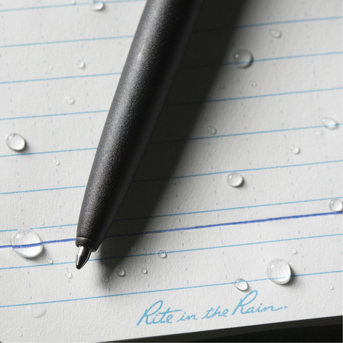 Stylo en m&eacute;tal &agrave; l'&eacute;preuve des intemp&eacute;ries, Bleu, 0,8 mm, R&eacute;tractable Pryde Industrial Inc.