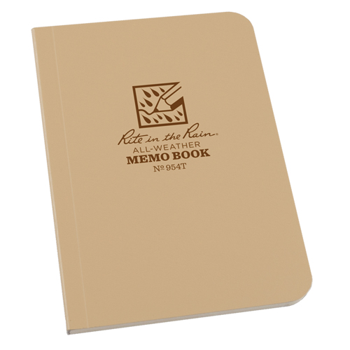 Memo Book, Soft Cover, Tan, 112 Pages, 3-1/2" W x 5" L Pryde Industrial Inc.
