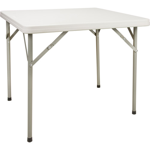 Folding Table, Square, 34" L x 34" W, Polyethylene, White Pryde Industrial Inc.