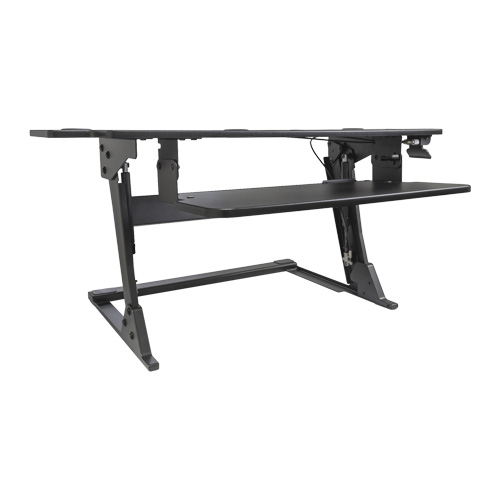 Poste de travail assis-debout Goya, Mod&egrave;le de bureau, 20" h x 42" la x 16" p, Noir Pryde Industrial Inc.