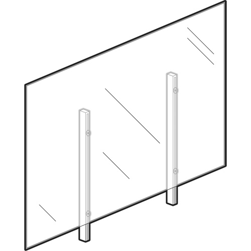Vitre hygi&eacute;nique, 36" la x 36" h Pryde Industrial Inc.