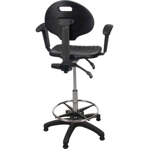 Tabouret ergonomique robuste avec accoudoirs r&eacute;glables, Stationnaire, Ajustable Hauteur, Capacit&eacute; 250 lb Pryde Industrial Inc.