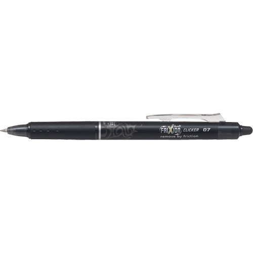 Stylo &agrave; cliquet Frixion Point, Noir, 0,7 mm, R&eacute;tractable Pryde Industrial Inc.