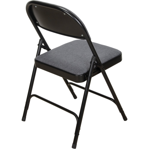 Chaise pliante de luxe en tissu rembourr&eacute;e, Acier, Gris, Capacit&eacute; 300 lb Pryde Industrial Inc.