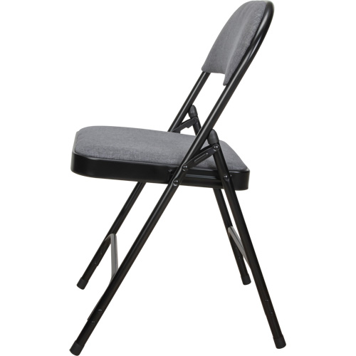 Chaise pliante de luxe en tissu rembourr&eacute;e, Acier, Gris, Capacit&eacute; 300 lb Pryde Industrial Inc.