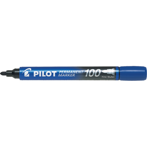Series 100 Permanent Marker, Blue, Bullet Tip Pryde Industrial Inc.