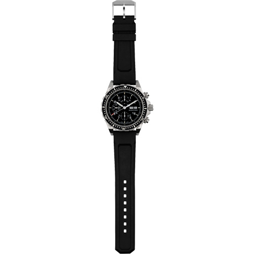 Tr&egrave;s grande montre chronographe automatique pour plongeur/pilote d'avion, Num&eacute;rique, &agrave; piles, 46 mm, Noir Pryde Industrial Inc.