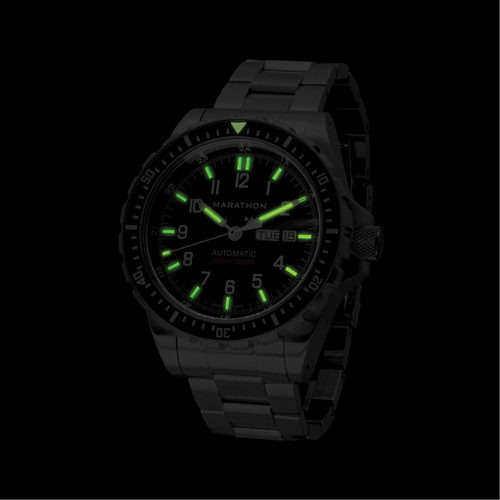 Jumbo Day/Date Automatic Watch with Stainless Steel Bracelet, Digital, Battery Operated, 46 mm, Silver Pryde Industrial Inc.