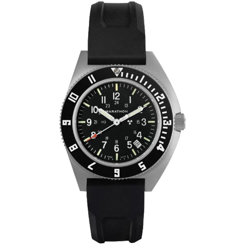 Montre Steel Navigator avec date sur ensemble bracelet en caoutchouc noir de trois morceaux, Num&eacute;rique, &agrave; piles, 41 mm, Noir Pryde Industrial Inc.