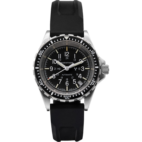 Tr&egrave;s grande montre chronographe automatique pour plongeur/pilote d'avion, Num&eacute;rique, &agrave; piles, 46 mm, Noir Pryde Industrial Inc.