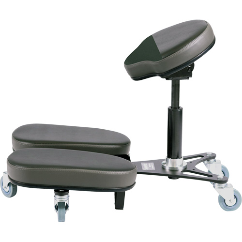 Chaise &agrave; genoux r&eacute;glable, Vinyle, Noir/gris Pryde Industrial Inc.