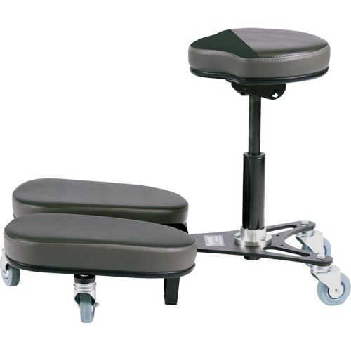 Chaise &agrave; genoux r&eacute;glable, Vinyle, Noir/gris Pryde Industrial Inc.