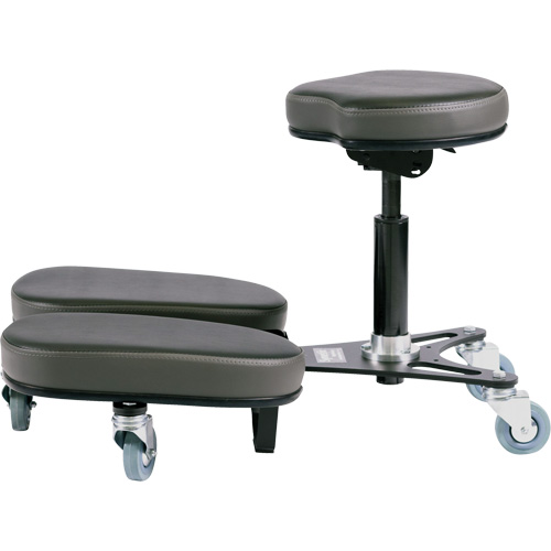 Chaise &agrave; genoux r&eacute;glable, Vinyle, Noir/gris Pryde Industrial Inc.