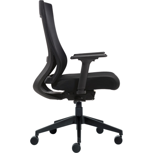 Chaise &agrave; dossier moyen avec m&eacute;canisme &agrave; basculement synchronis&eacute; &agrave; d&eacute;tection de poids , Mailles, Noir Pryde Industrial Inc.