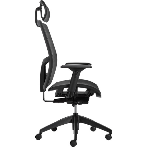 Format+ High-Back Weight-Sensing Synchro-Tilter with Headrest, Mesh, Black, 300 lbs. Capacity Pryde Industrial Inc.