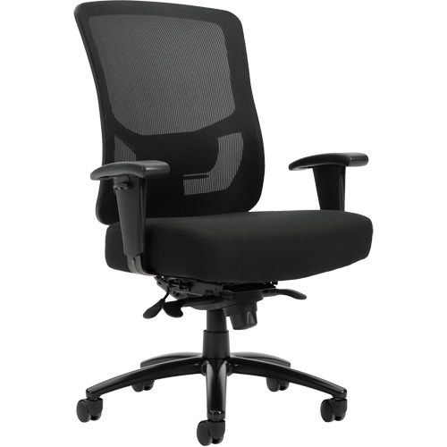 Chaise &agrave; dossier haut avec m&eacute;canisme &agrave; basculement synchronis&eacute; robuste Raven 400, Mailles, Noir, Capacit&eacute; 400 lb Pryde Industrial Inc.