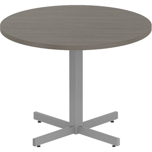 Table ronde &agrave; hauteur r&eacute;glable Newland, 36" lo x 36" la x 29" h, Dessus de 1", Stratifi&eacute;, Brun Pryde Industrial Inc.
