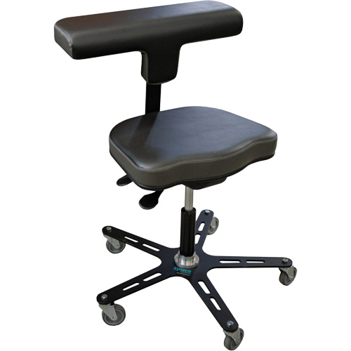 VEGA-T Ergonomic Industrial Chair, Mobile, Adjustable Height, 280 lbs. Capacity Pryde Industrial Inc.
