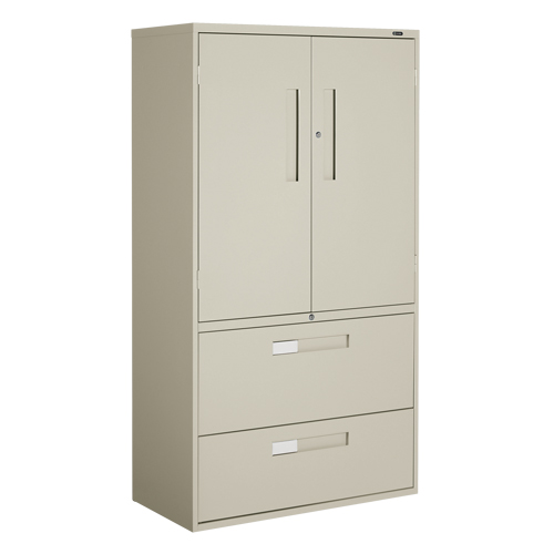 Armoire Multi-Stor, Acier, 3 Tablettes, 65-1/4" h x 36" la x 18" P, Beige Pryde Industrial Inc.