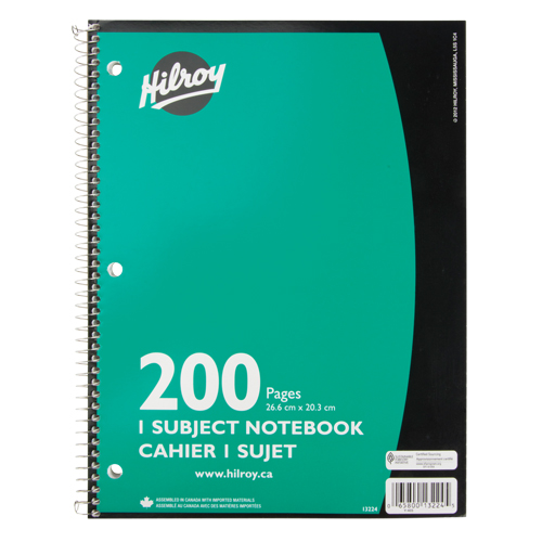 1 Subject Spiral Notebook Pryde Industrial Inc.