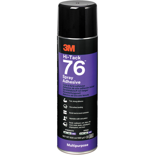 76 High Tack Adhesive, Clear, Aerosol Can Pryde Industrial Inc.