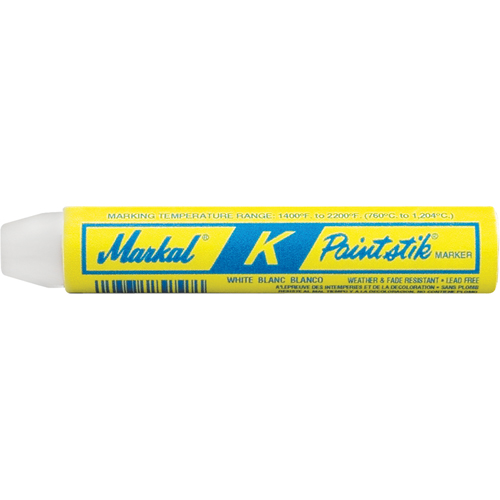 M Paintstik&reg; Paint Marker for Heat Treating, Solid Stick, White Pryde Industrial Inc.