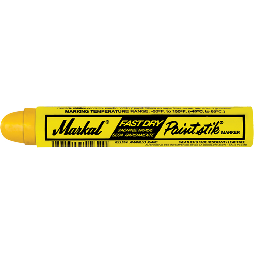 B&acirc;tons de peinture Paintstik &agrave; s&eacute;chage rapide 50° &agrave; 150°F, B&acirc;ton plein, Jaune Pryde Industrial Inc.