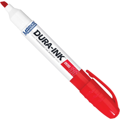 Dura-Ink&reg; Marker #55, Red, Chisel Tip Pryde Industrial Inc.