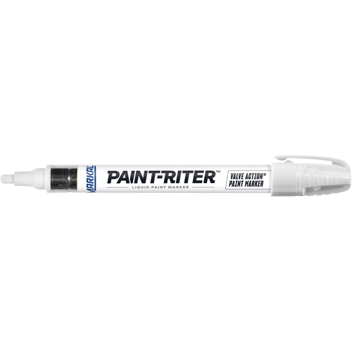 Paint-Riter&reg; Valve Action&reg; Paint Marker, Liquid, White Pryde Industrial Inc.