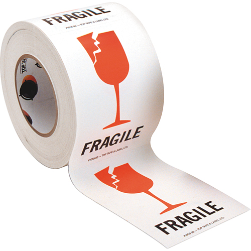 &eacute;tiquettes pour traitement sp&eacute;cial Fragile, 6" lo x 4" la, Rouge/blanc Pryde Industrial Inc.