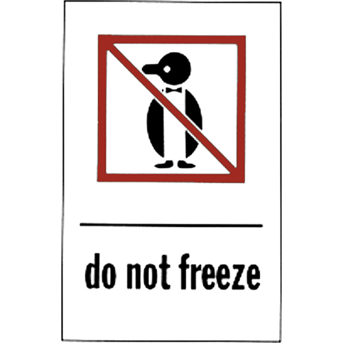 "Do Not Freeze" Special Handling Labels, 6" L x 4" W, Red on White Pryde Industrial Inc.