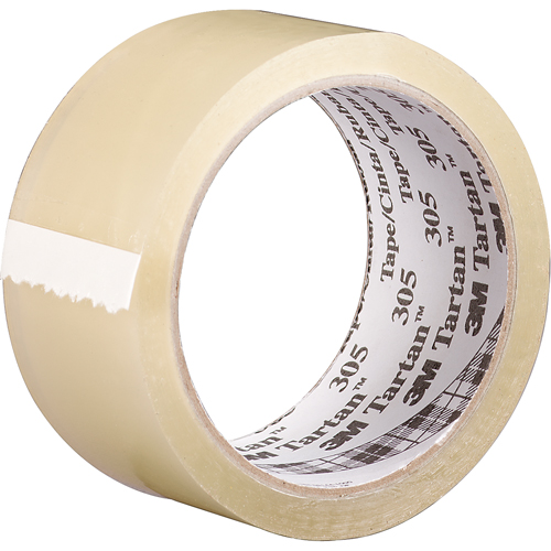 Tartan 305 Box Sealing Tape, Acrylic Adhesive, 1.6 mil, 48 mm (2") x 100 m (328') Pryde Industrial Inc.