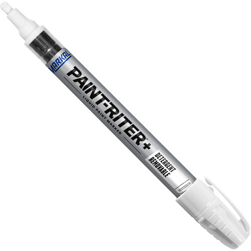 Marqueur &agrave; peinture nettoyable au d&eacute;tergent Paint-Riter+, Liquide, Blanc Pryde Industrial Inc.