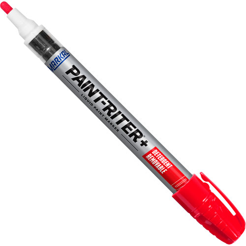 Marqueur &agrave; peinture nettoyable au d&eacute;tergent Paint-Riter+, Liquide, Rouge Pryde Industrial Inc.