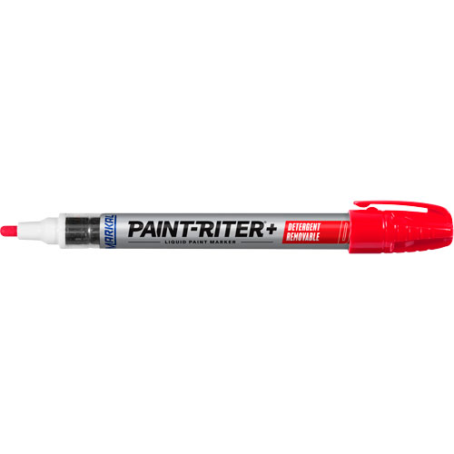 Marqueur &agrave; peinture nettoyable au d&eacute;tergent Paint-Riter+, Liquide, Rouge Pryde Industrial Inc.
