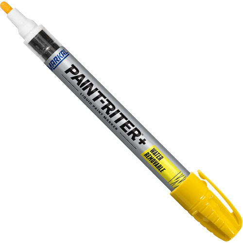 Marqueur &agrave; la peinture nettoyable &agrave; l'eau Paint-Riter+, Liquide, Jaune Pryde Industrial Inc.