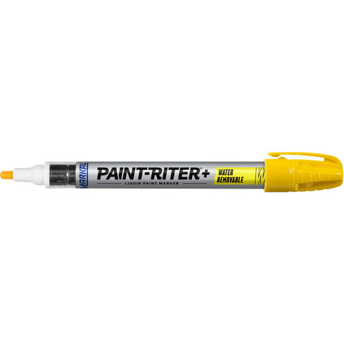 Marqueur &agrave; la peinture nettoyable &agrave; l'eau Paint-Riter+, Liquide, Jaune Pryde Industrial Inc.